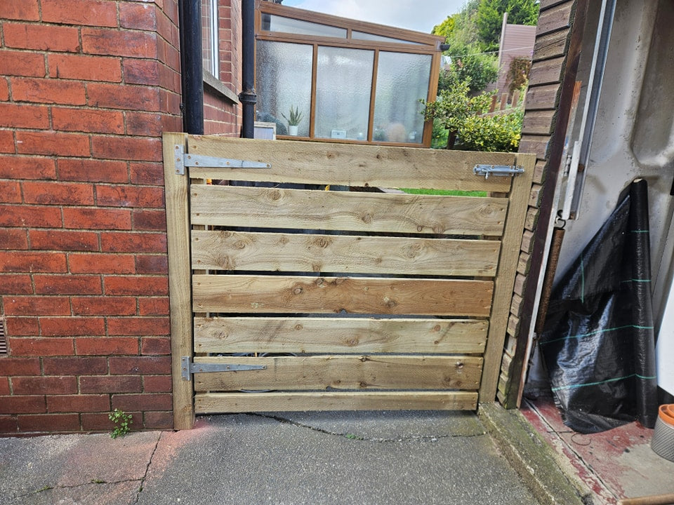 Bespoke horizontal timber garden gate